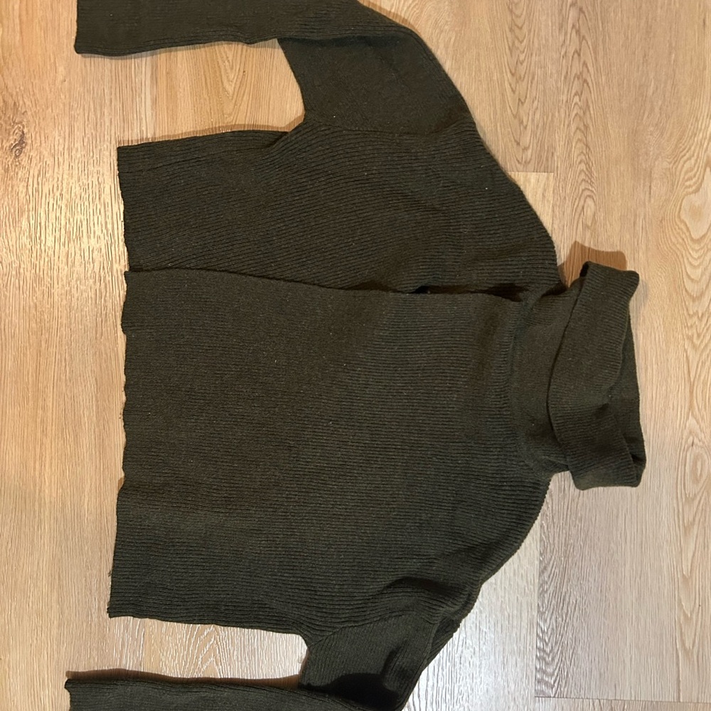 J.O.A Olive Green Turtleneck Sweater